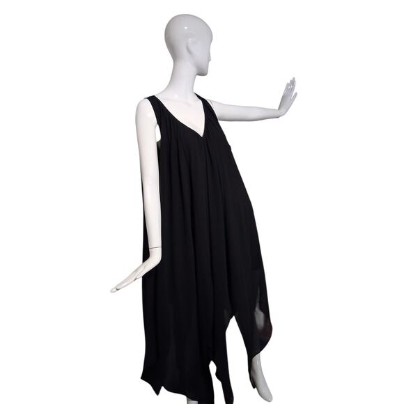 Michael Kors Asymmetrical Women's size L  Chiffon Witchy Whimsigoth‎ Fairy Dress - Picture 3 of 12